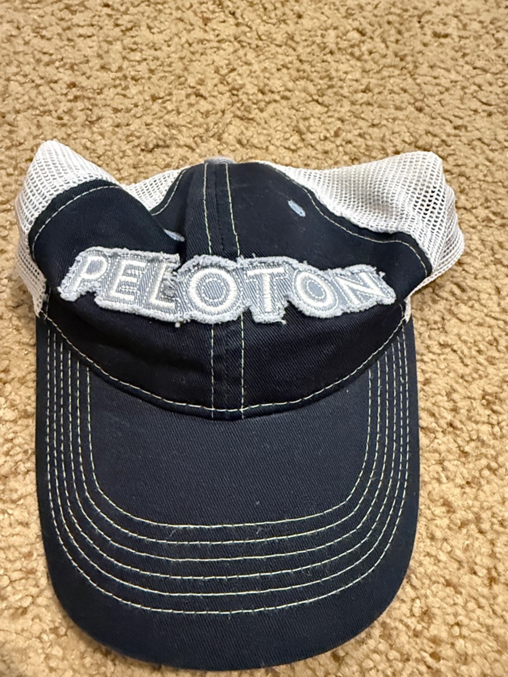 Peloton Navy and White Mesh Baseball Cap